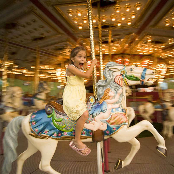 merry-go-round-and-girl